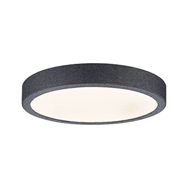 Paulmann 71053 LED Panel Cosara rund 15W IP44 1300lm 300mm Deckenleuchte in Dunkelgrau Kunststoff/Stoff 3000K - Warmweiß Badleuchte im Sale